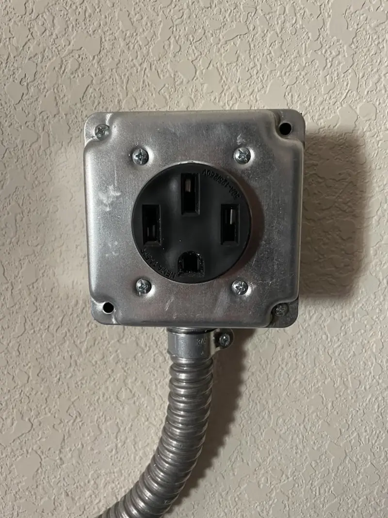 NEMA 14-50 outlet installed for Electrical Panel Upgrade in Chicago